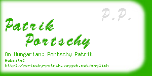 patrik portschy business card